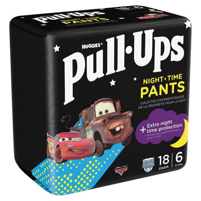 Huggies Pull-Ups Trainers Night Boys Nappy Pants, Size 5-6+, 2-4 Years, 2-4 Years, Size 5-6+, 2-4 Years