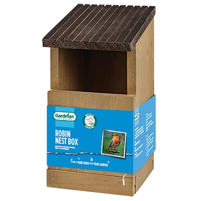 Gardman Robin Nest Box for Wild Birds, 13.5x12x24cm