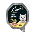 Cesar Classic Terrine Dog Food Tray Chicken & Turkey in Loaf 