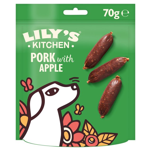 Lily’s Kitchen Dog Meaty Treats Cracking Pork and Apple Sausages, 70g