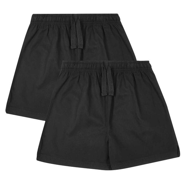 M & S Unisex Pure Cotton School Shorts, 10-11 Years, Black