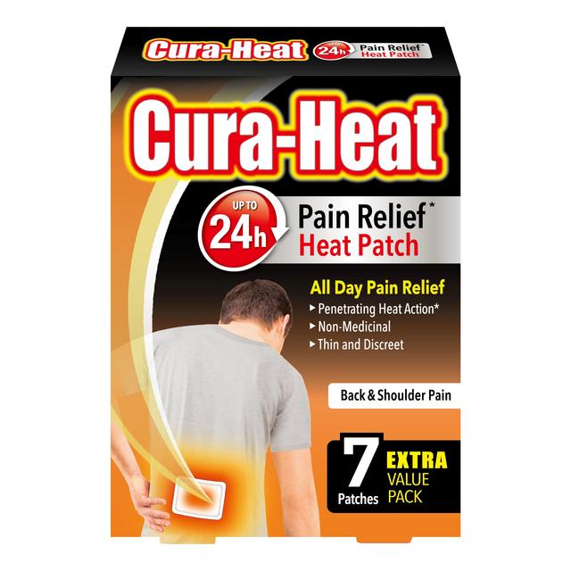 Cura-Heat Heat Patch Pain Relief Back & Shoulder, 7 Per Pack