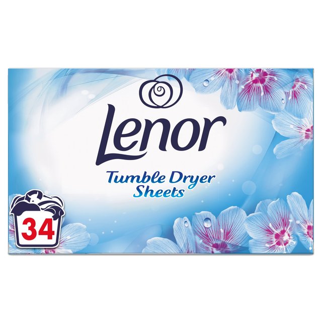 Lenor Fabric Tumble Dryer Sheets Spring Awakening, 34 Per Pack