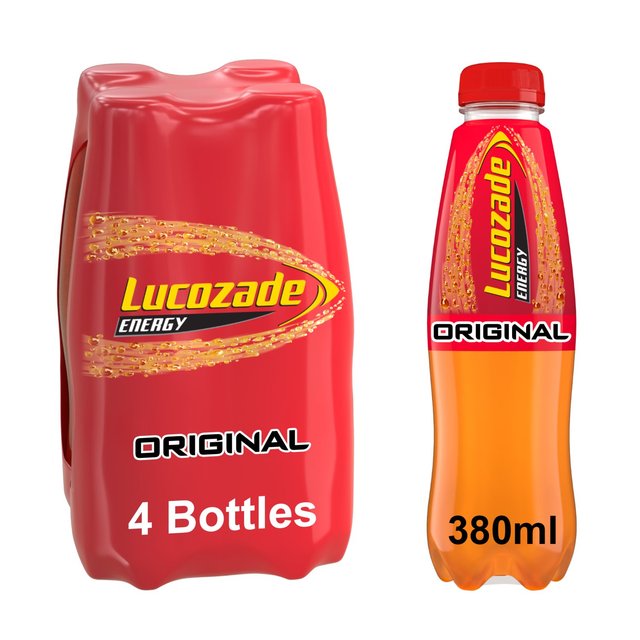 Lucozade Energy Drink Original, 4 x 380ml