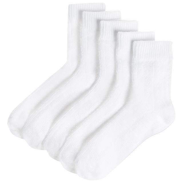 M & S Girls Pelerine Socks, Size 8-12, White