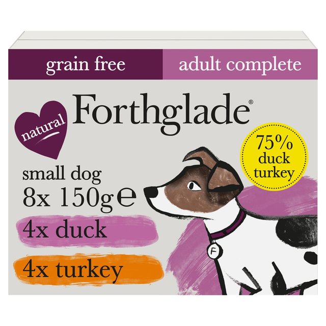 Forthglade Grain Free Adult Duck & Turkey Small Wet Dog Food, 8 x 150g