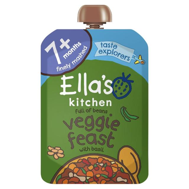 Ella’s Kitchen Organic Veggie Feast With Basil Pouch, 7 Mths+, 130g