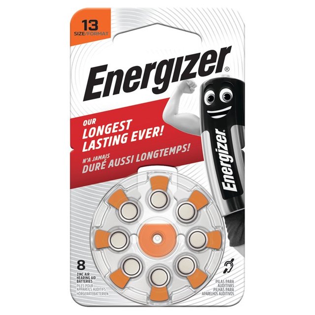 Energizer Hearing Aid Batteries 13, 8 per Pack