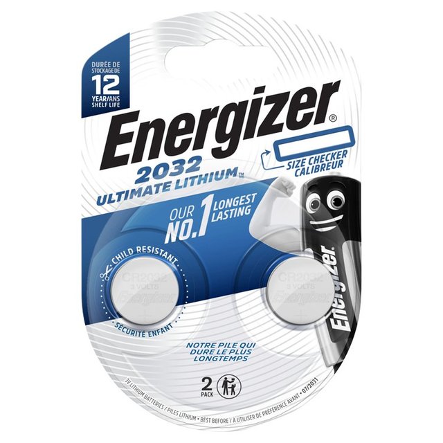 Energizer 2032 Ultimate Lithium, 2 Per Pack