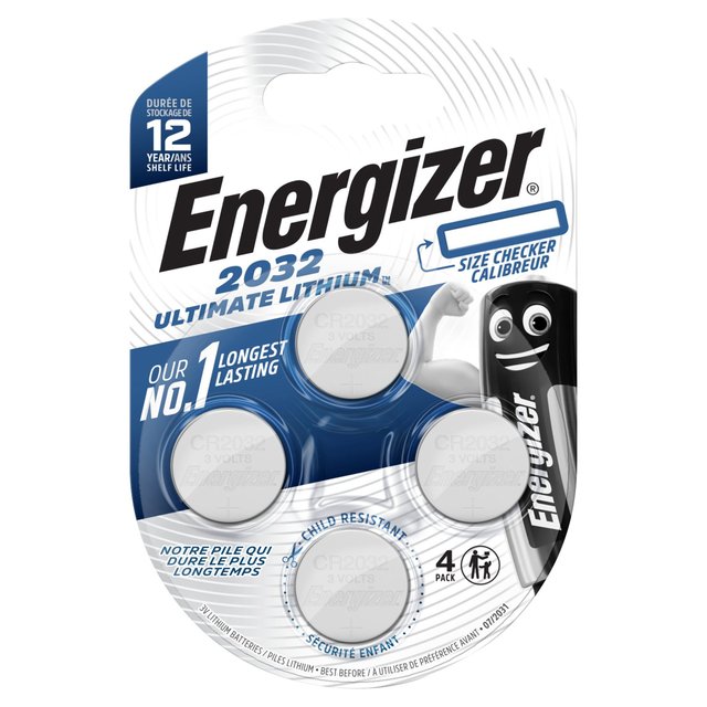 Energizer 2032 Ultimate Lithium, 4 Per Pack