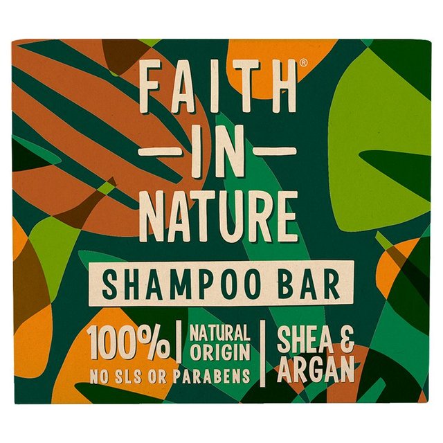 Faith in Nature Shea & Argan Shampoo Bar, 85g