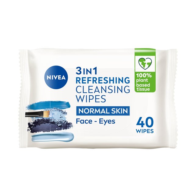 Nivea Biodegradable Cleansing Face Wipes for Normal Skin, 40 Per Pack