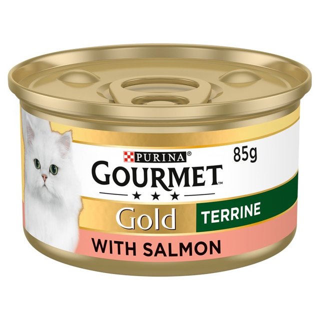 Gourmet Gold Tinned Cat Food Terrine With Salmon, 85g