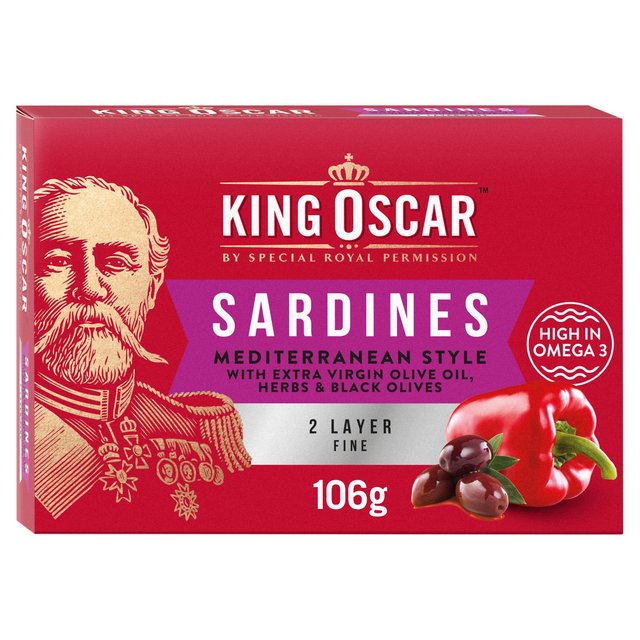 Sardines Mediterranean Style, King Oscar, 106g