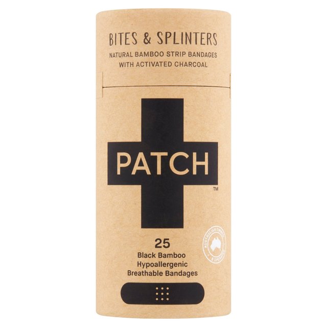 Patch Patch Bamboo Sensitive Plasters Activated Charcoal, 25 Per Pack