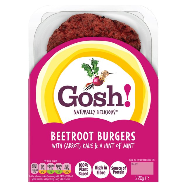 Gosh! Beetroot & Kale Burgers With a Hint of Mint., 171g