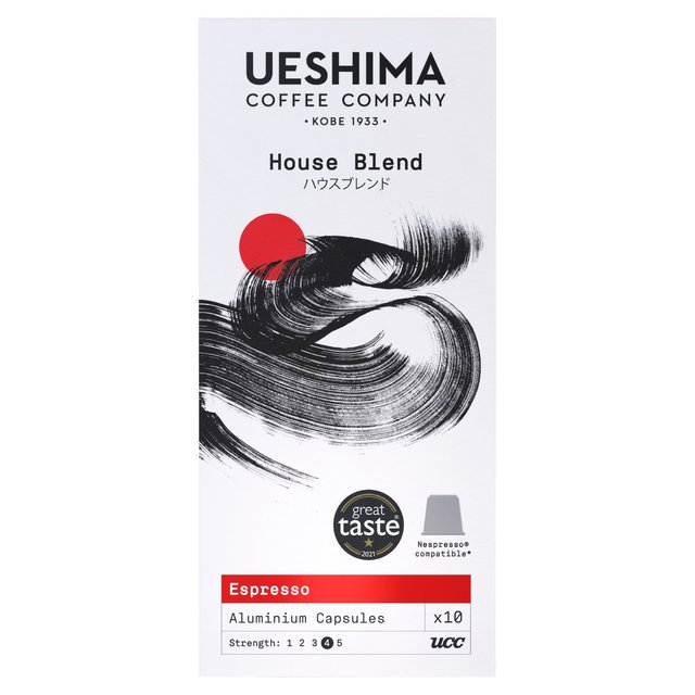 Ueshima House Blend Nespresso Compatible Capsules, 10 Per Pack