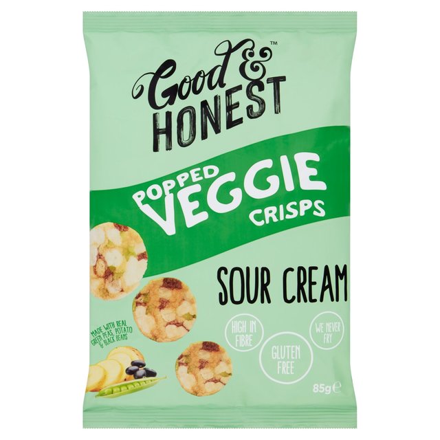 Good & Honest Popped Veggie Soya, Pea, Sour Cream, 85g