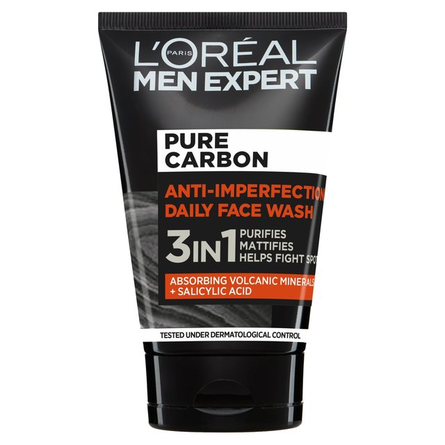 L’Oreal Men Expert Pure Carbon 3 in 1 Daily Face Wash, 100ml