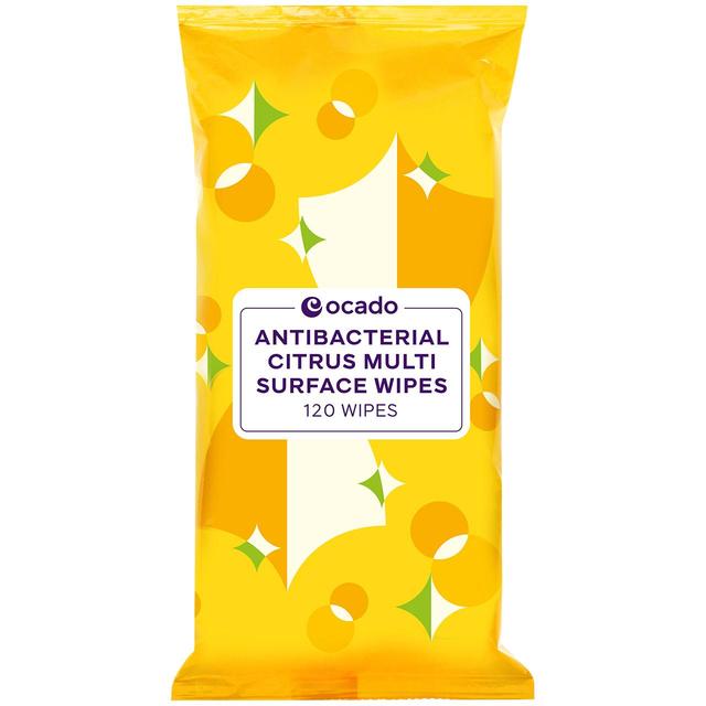 Ocado Antibacterial Multi Surface Citrus Wipes, 120 Per Pack