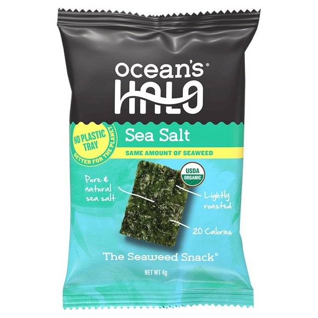 Ocean’s Halo Sea Salt Seaweed Snack, 4g