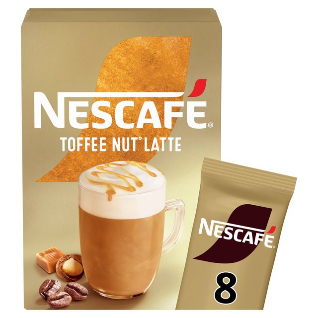 Nescafe Gold Blend Nescafe Gold Toffee Nut Latte Sachets, 8 Per Pack