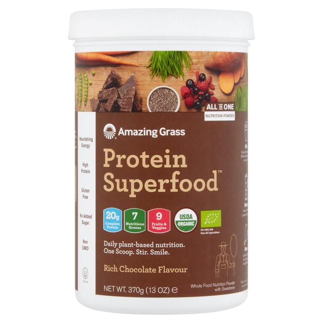 Amazing Grass Rich Chocolate Flavour Protein Superfood Powder, 370g