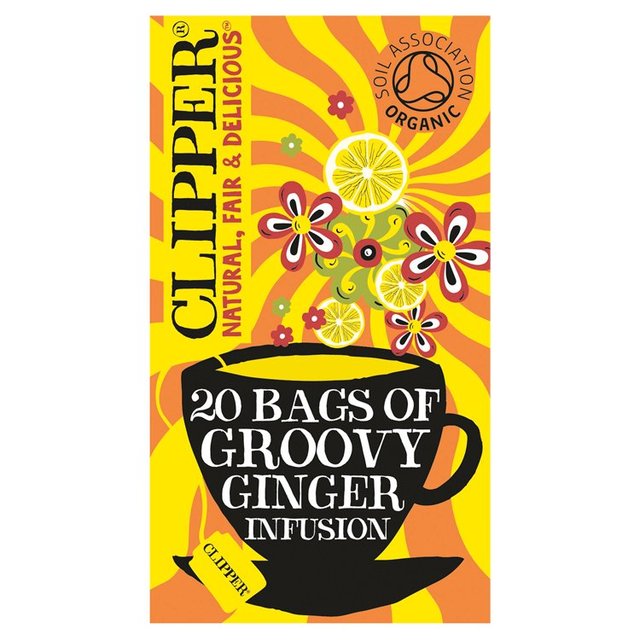 Clipper Groovy Ginger, Hemp, Lemongrass & Ginger Organic Infusion, 20 Per Pack