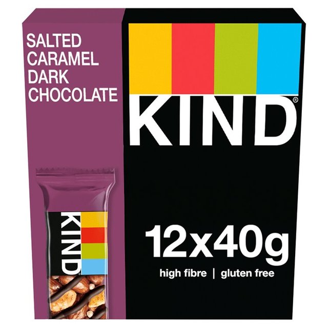 KIND Salted Caramel Dark Chocolate 12 Pack, 12 x 40g
