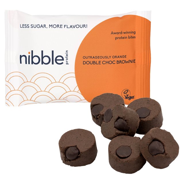 Nibble Protein Outrageously Orange Double Choc Brownie Bites, 36g