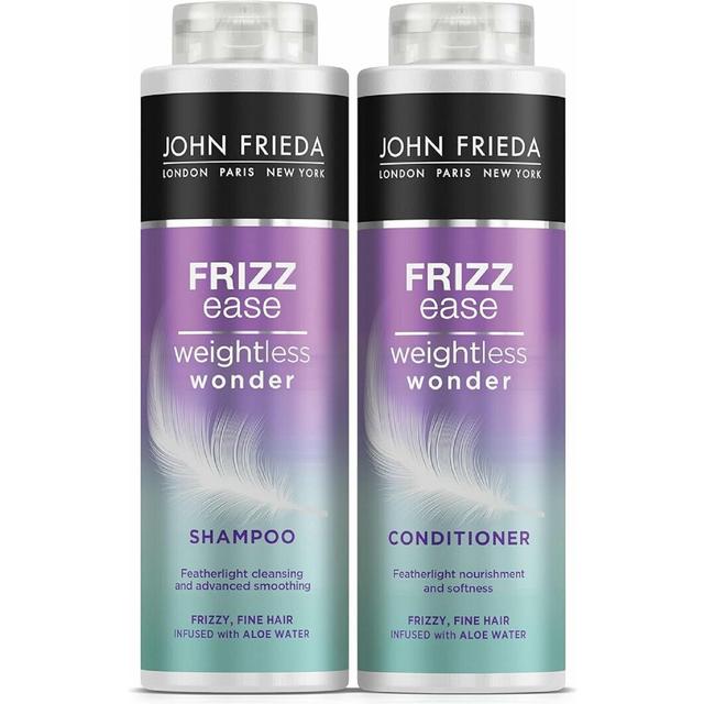 John Frieda Weightless Wonder Smoothing Shampoo & Conditioner Twin Pack, 2 x 500ml