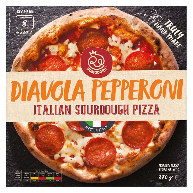 Re Pomodoro Diavola Pepperoni Sourdough Pizza, 465g