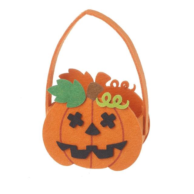Heaven Sends Halloween Felt Pumpkin Bag, Orange