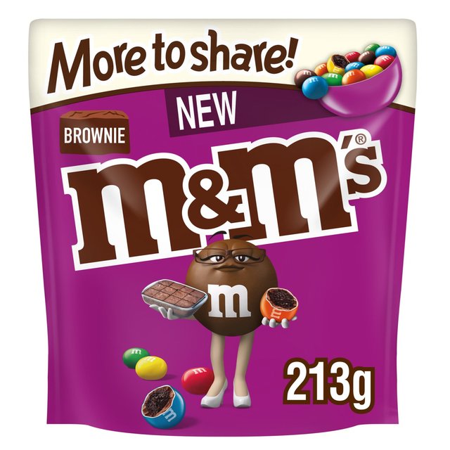 M & M’s Brownie Bites & Milk Chocolate Sharing Pouch Bag, 213g