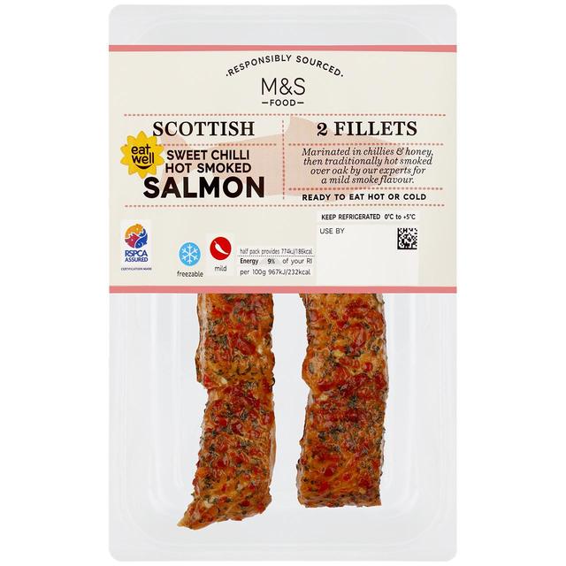 M & S 2 Roasted Sweet Chilli Salmon Fillets, 160g