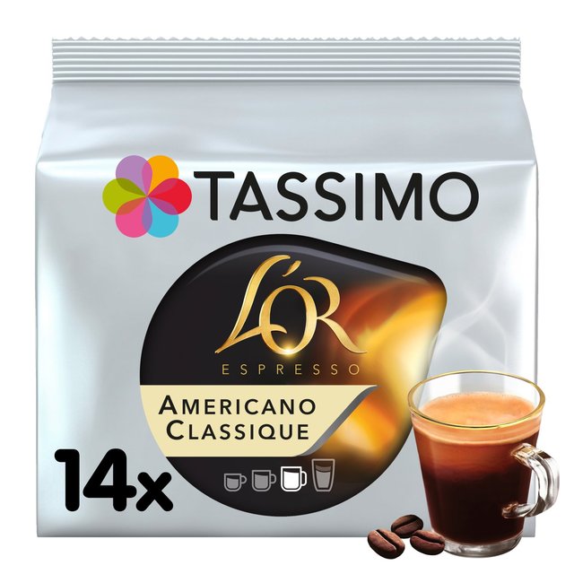 Tassimo L’OR Americano Coffee Pods, 14 Per Pack
