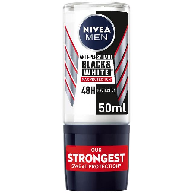 Nivea Men Black & White Max Protect Anti-Perspirant Deodorant Roll-On, 50ml