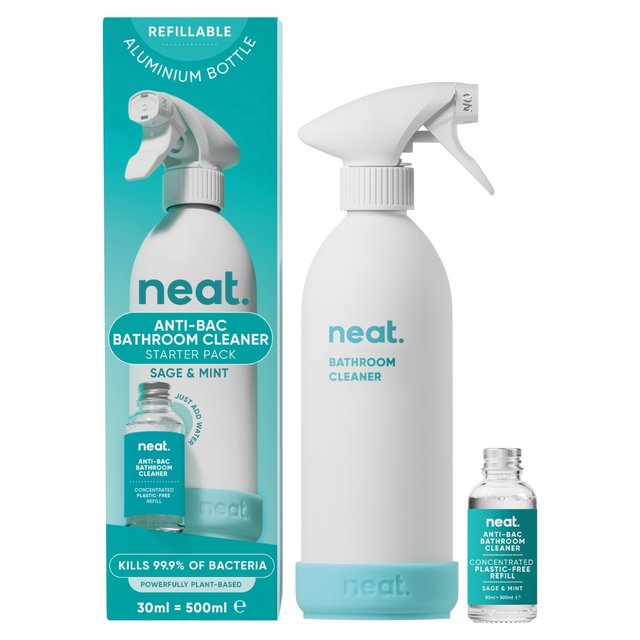 Neat Anti-Bac Bathroom Cleaner Refill Starter Pack Sage & Mint, 500ml