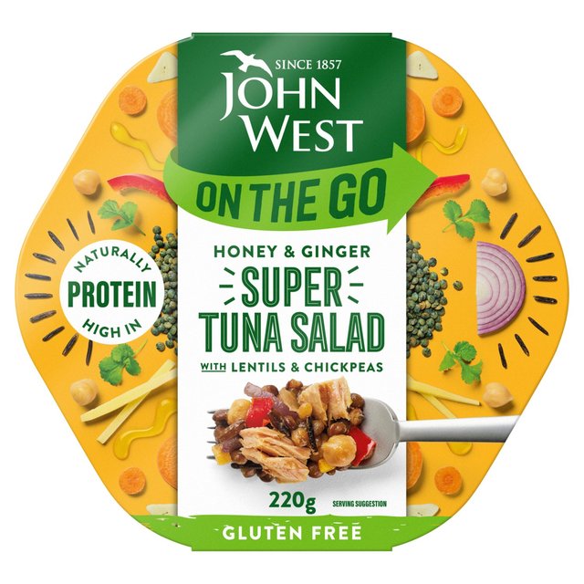 John West On The Go Honey & Ginger Super Tuna Salad Gluten Free, 220g