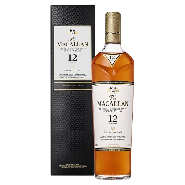 The Macallan 12 Year Old Sherry Oak Single Malt Whisky, 70cl