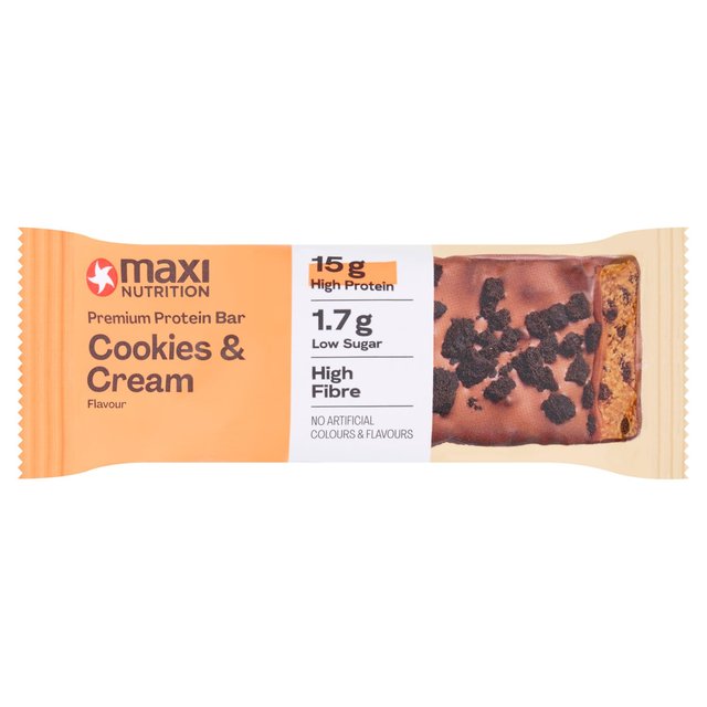 Maximuscle MaxiNutrition Cookies & Cream Protein Bar, 45g