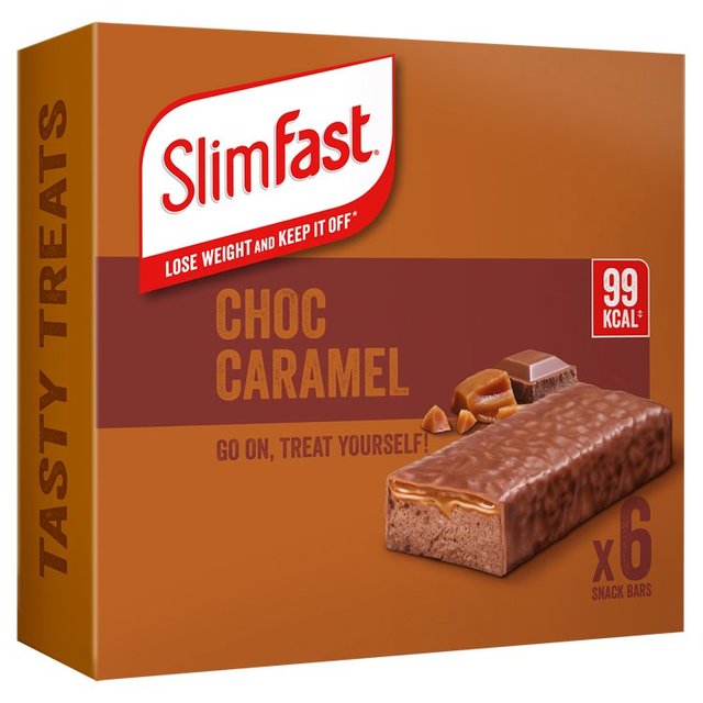 SlimFast Chocolate Caramel Treat Bar Multipack, 6 x 26g