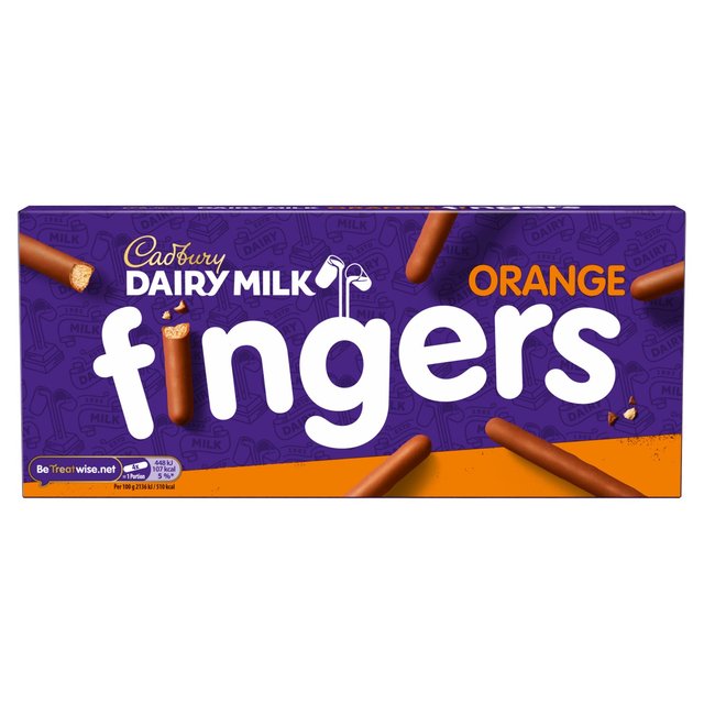 Cadbury Fingers Milk Chocolate Orange Biscuits, 114g