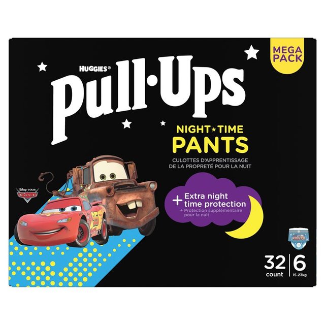 Huggies Pull-Ups Trainers Night Boys Nappy Pants, Size 5-6+, 2-4 Years, 2-4 Years, Size 5-6+, 2-4 Years