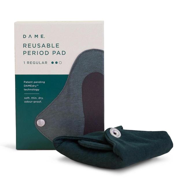 Dame, One Size, Green Reusable Regular Pad