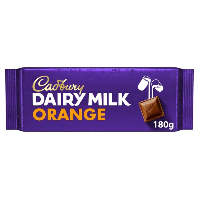 Cadbury Dairy Milk Orange Chocolate Bar, 180g