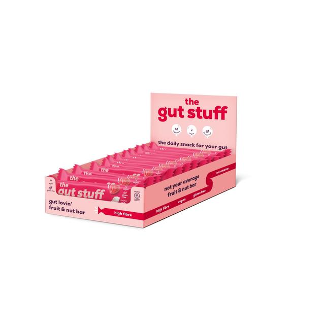 Good Fibrations The Gut Stuff Raspberry & Coconut Fruit & Nut High Fibre Box of Bars, 12 x 35g