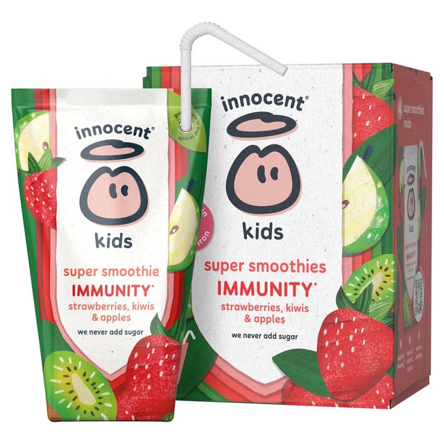 Innocent 150ml Kids Super Smoothie Strawberry, Kiwi & Apple, 4 x 150ml