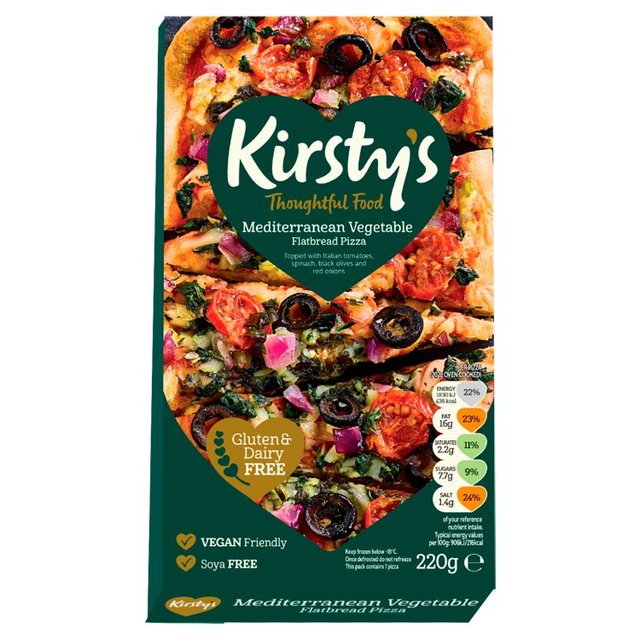 Kirstys Gluten Free Kirsty’s Mediterranean Vegetable Flatbread Pizza, 220g