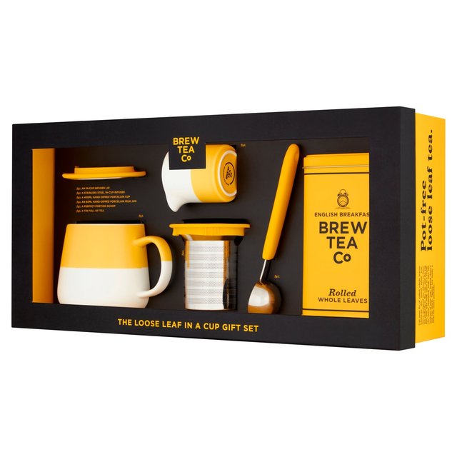 Brew Tea Co Yellow and Black Company Loose Leaf Gift Set, One Size